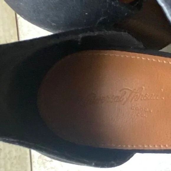 Womens Black Open-Toe Block Heel Sandals With Ankle Straps & Buckle Closure Sz 8 - Picture 3 of 8